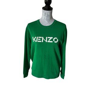 KENZO Mens Green Crewneck Sweatshirt Long Sleeve Size Small